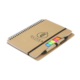 Kraft Notebook with Notes and Flags - image 4