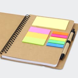 Kraft Notebook with Notes and Flags - image 5