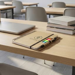 Kraft Notebook with Notes and Flags - image 3