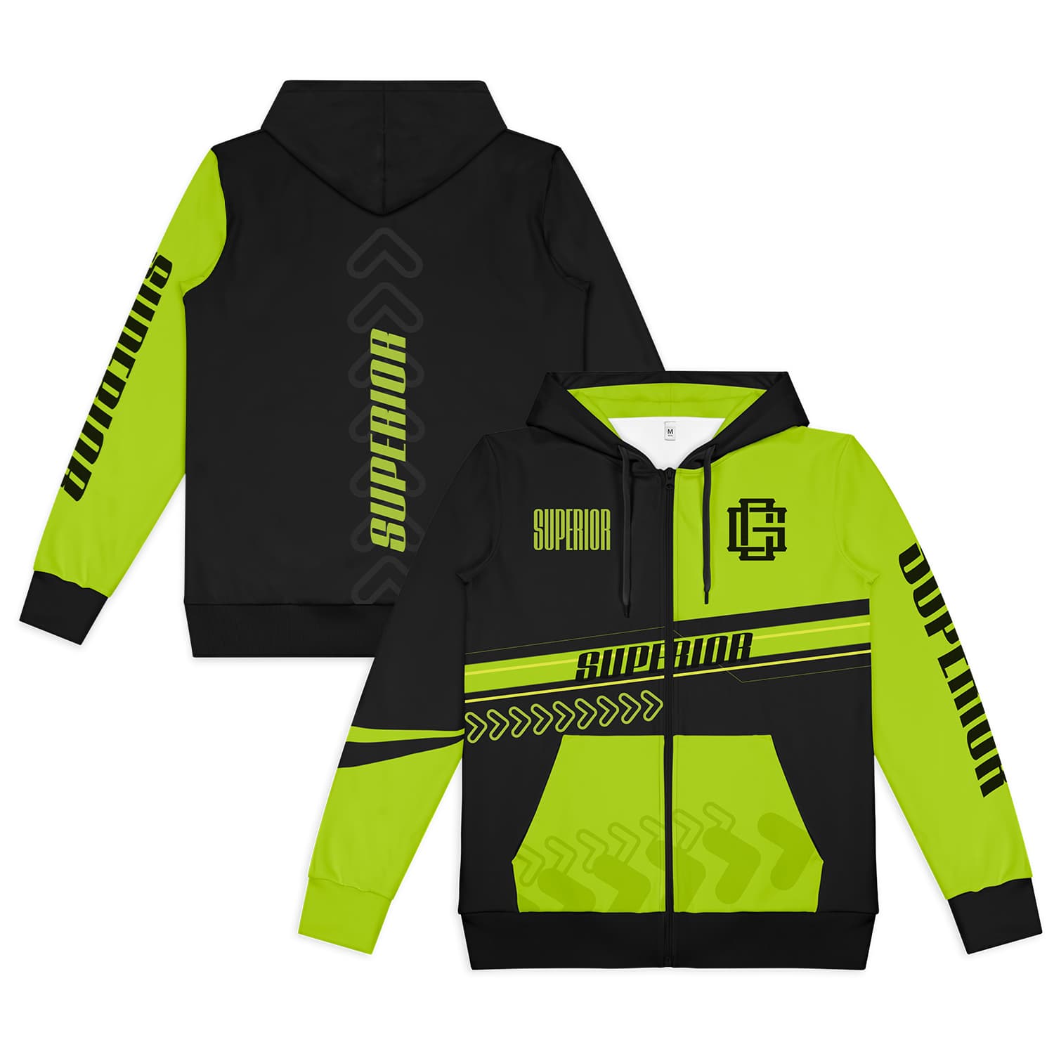 Custom Mens Active Zipped Hoodie-Active Image