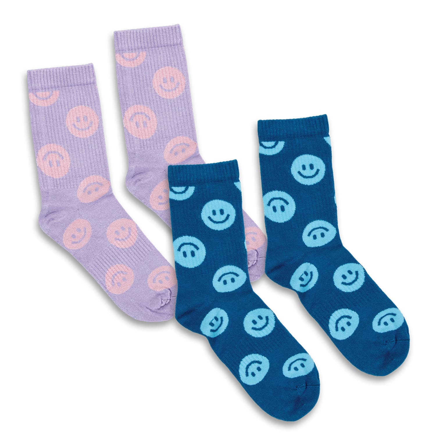 Pixel Knitted Bamboo Crew Socks - Set of 2-Active Image