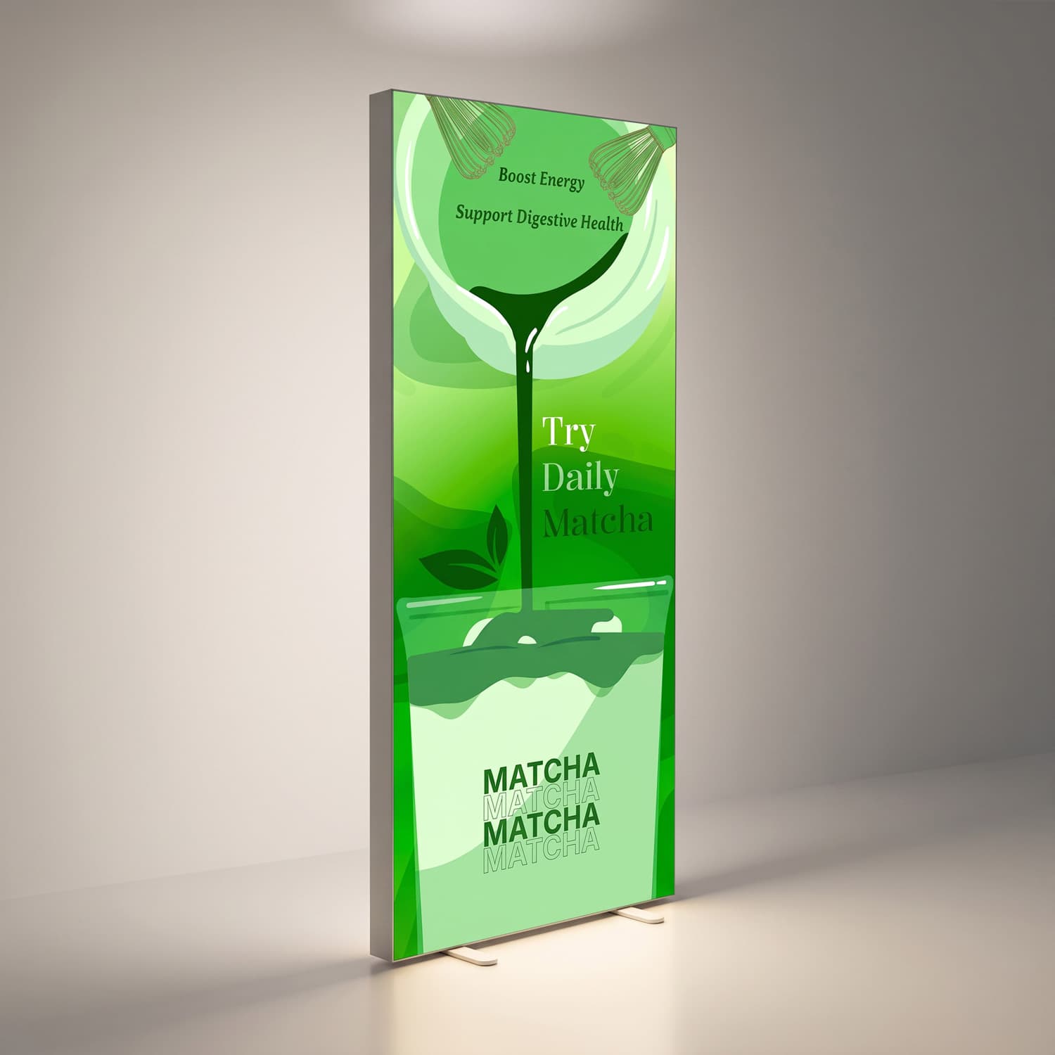 Portable Event Lightbox Bannerstand-Active Image