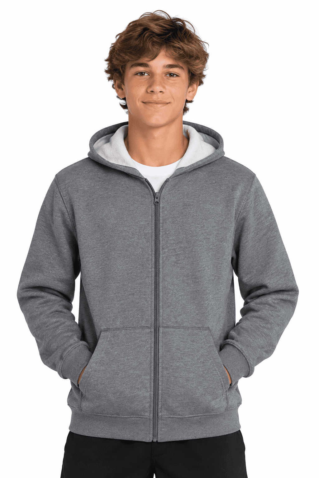 QUEENSCLIFF ZIP KIDS HOODIES - 3528-Active Image