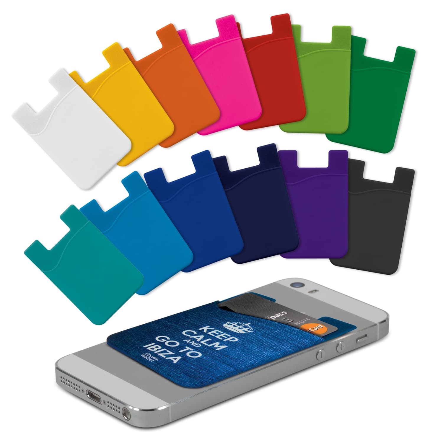 Silicone Phone Wallet - Full Colour-Active Image